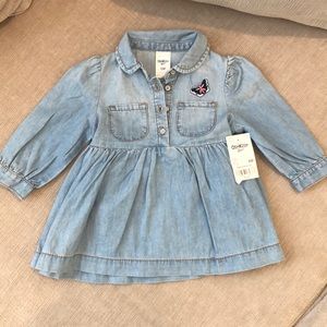 OshKosh baby girls denim dress and bloomers
